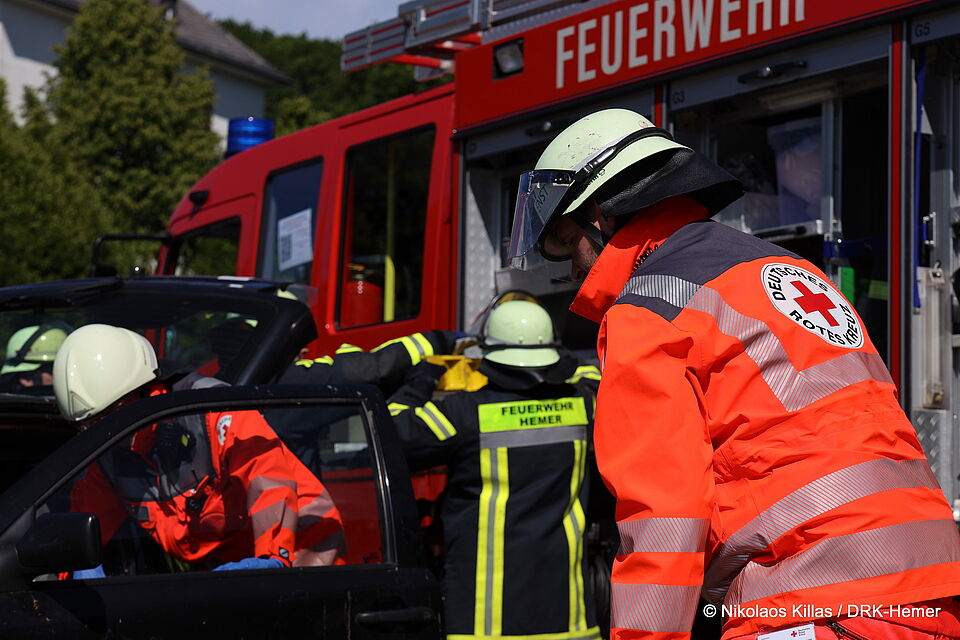 Sanitäter am Einsatzort